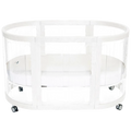 Babyhood Kaylula Sova Cot Clear with Mattress - White