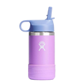 Hydro Flask Kids Wide Mouth Straw Lid with Boot Insulated Water Bottle - 12 Oz - Anemone
