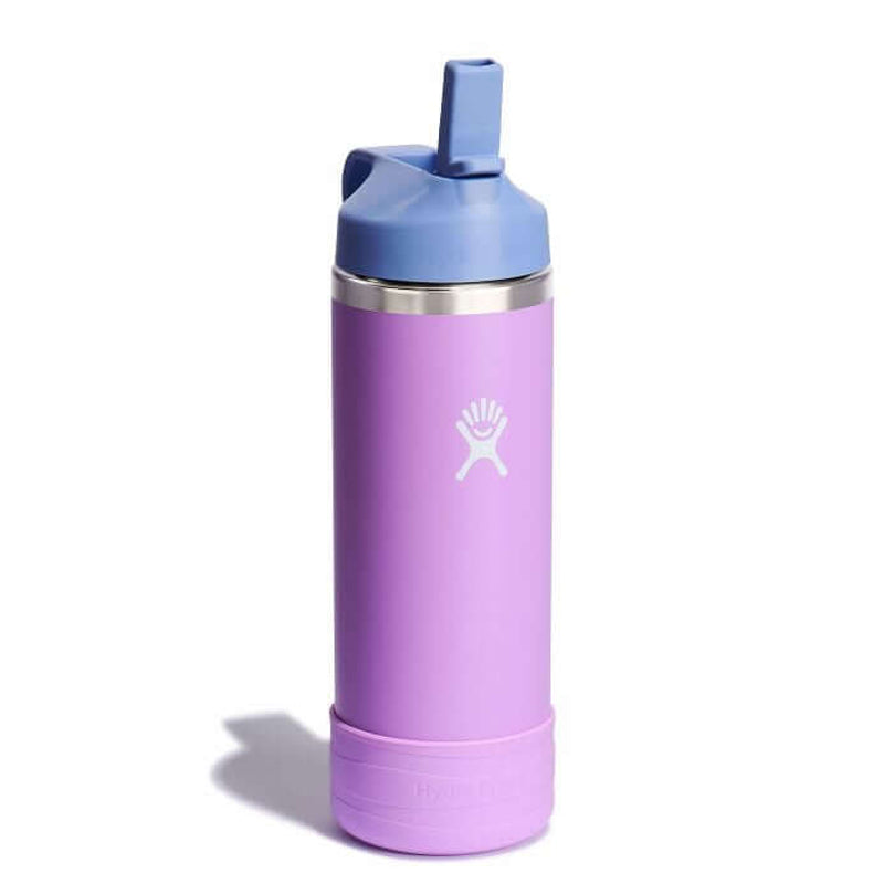 Hydro Flask Kids Wide Mouth Straw Lid with Boot Insulated Water Bottle - 18 Oz - Anemone