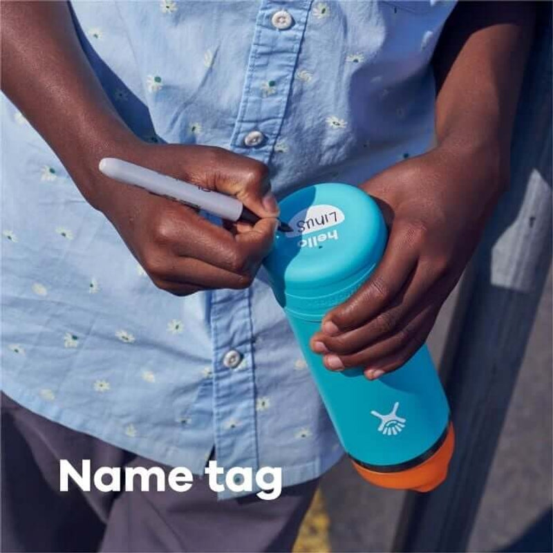 Hydro Flask Kids Wide Mouth Straw Lid with Boot Insulated Water Bottle - 18 Oz - Seaspray