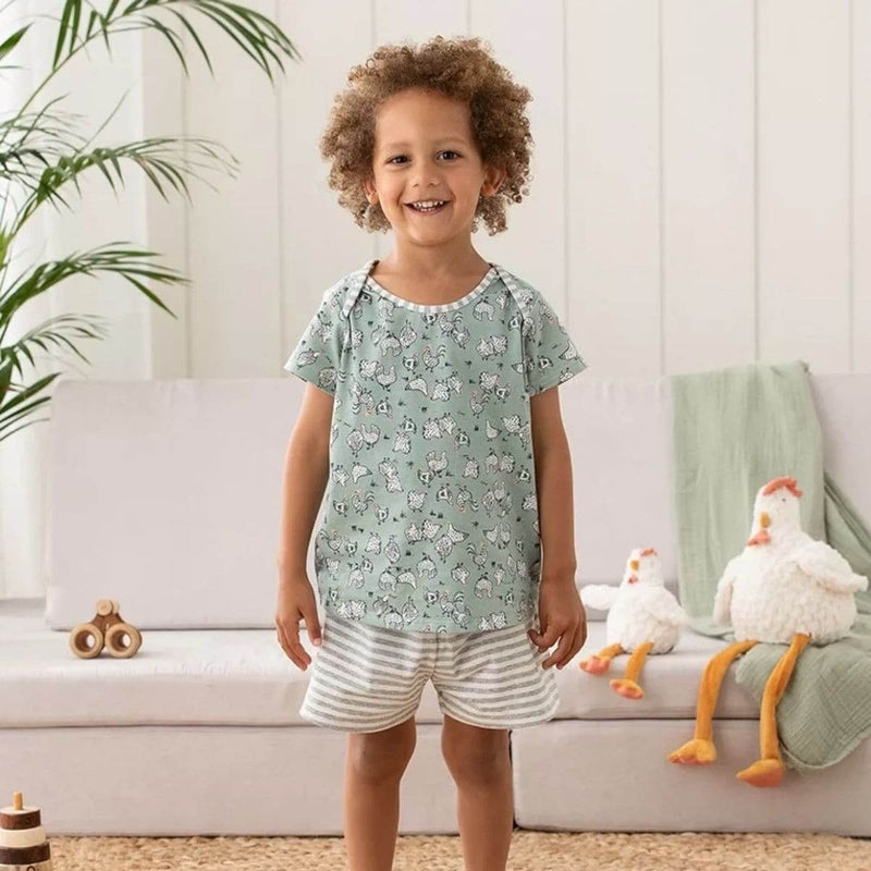 Love to Dream Kids Shorts Pyjamas Original Chicken Run Olive / 3-4 Year