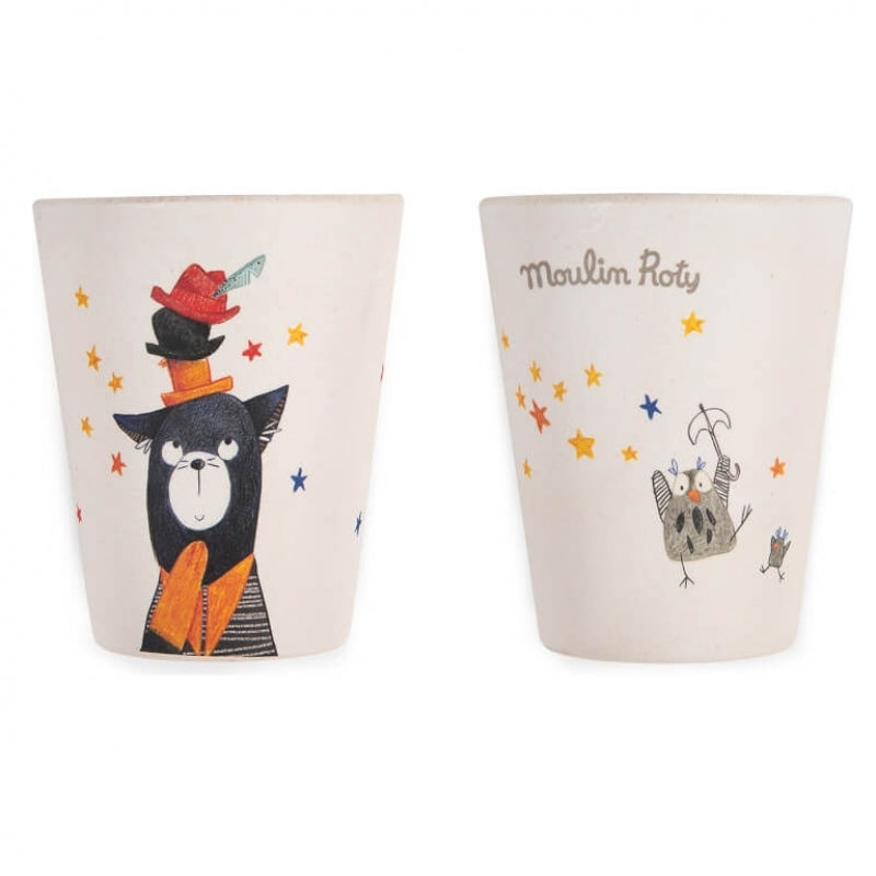 Moulin Roty Les Moustaches Baby Safe Bamboo Dish Set 27x7x24cm