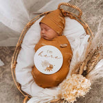 Snuggle Hunny Lion & Sunrise Gold Reversible Milestone Cards