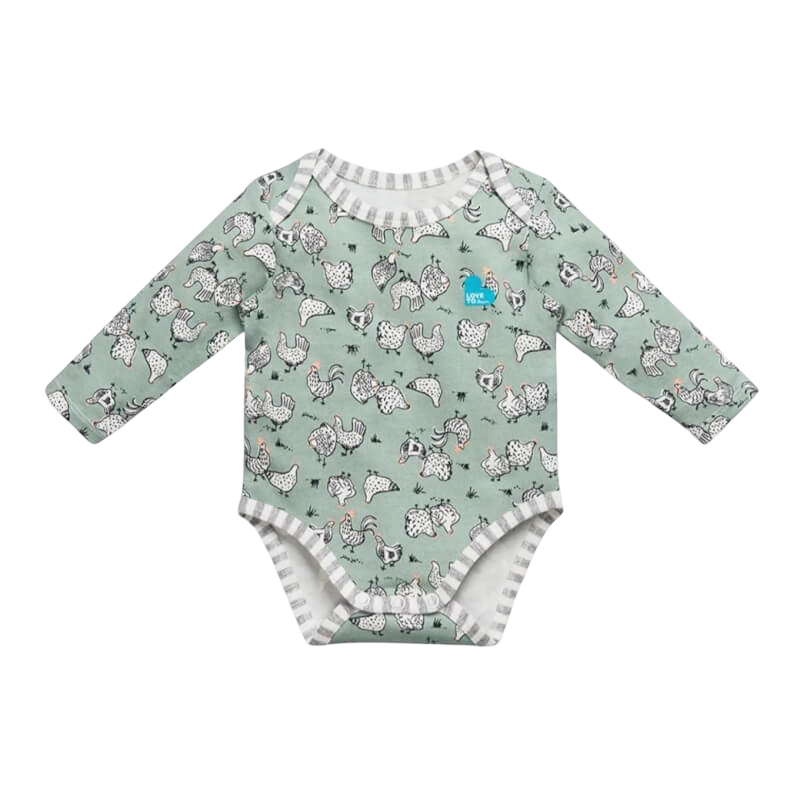 Love to Dream Long Sleeve Bodysuit - Chicken Run Olive - 1.0 Tog