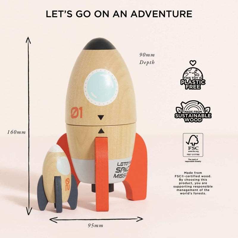 Le Toy Van Magnetic Space Rocket Duo