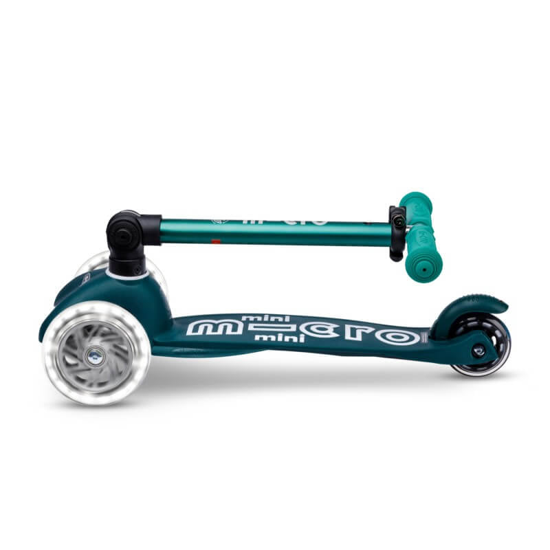 Micro Scooter Mini Deluxe Foldable ECO LED - Green