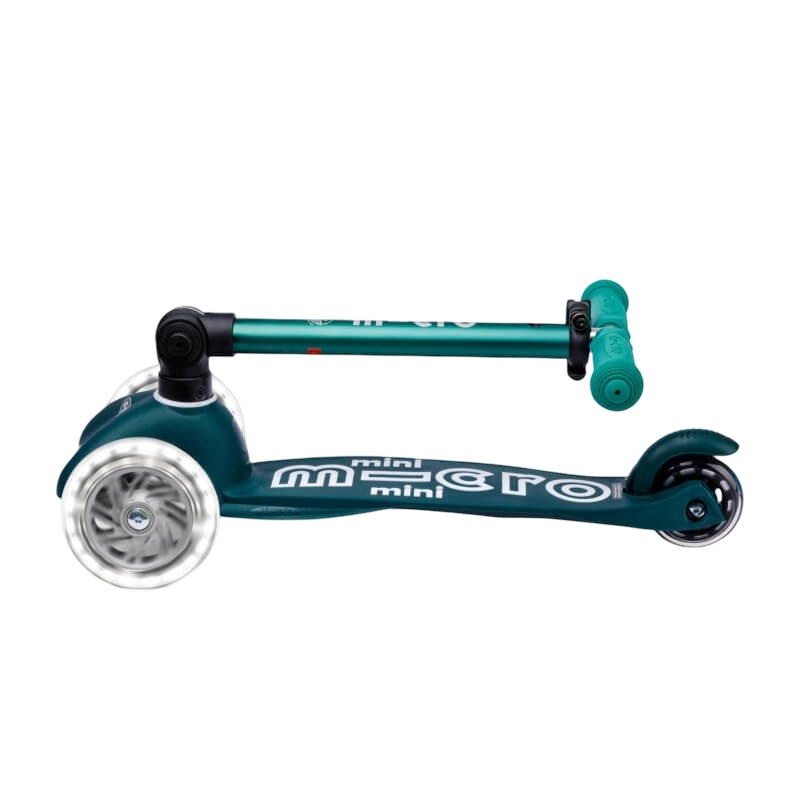 Micro Scooter Mini Deluxe Foldable ECO LED - Green