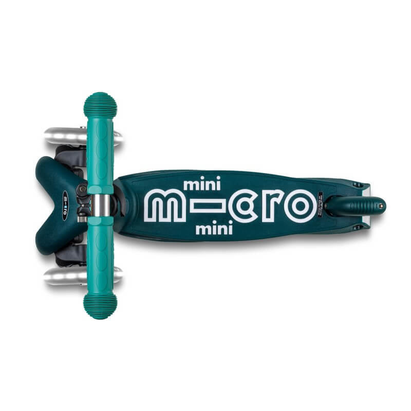 Micro Scooter Mini Deluxe Foldable ECO LED - Green