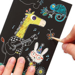 Ooly Mini Kit Scratch & Scribble - Safari Party (6 Sheets)