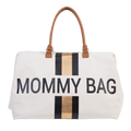 Childhome Mommy Nursery Bag - Off White Stripes Black/Gold