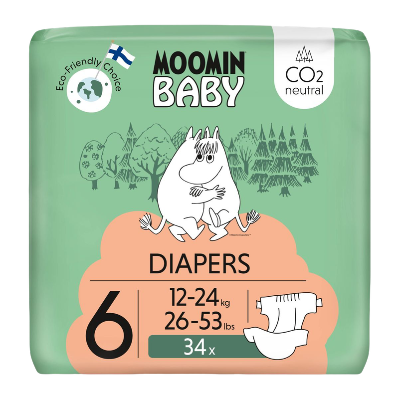 Moomin Baby Baby Diapers Size 6 (12-24Kg) 34pcs