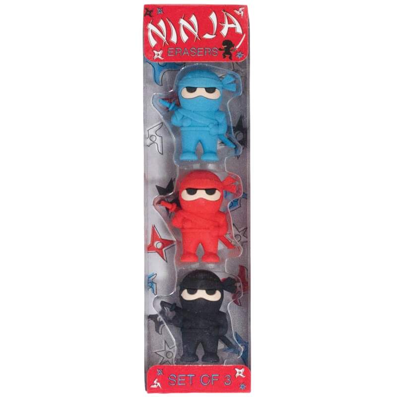 Ooly Ninja Erasers - Set of 3