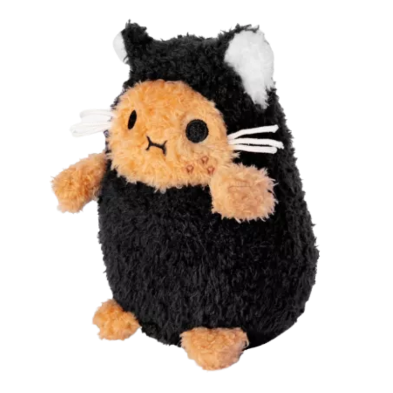 Noodoll Black Kitty Ricespud Mini Sitting Plush Toy