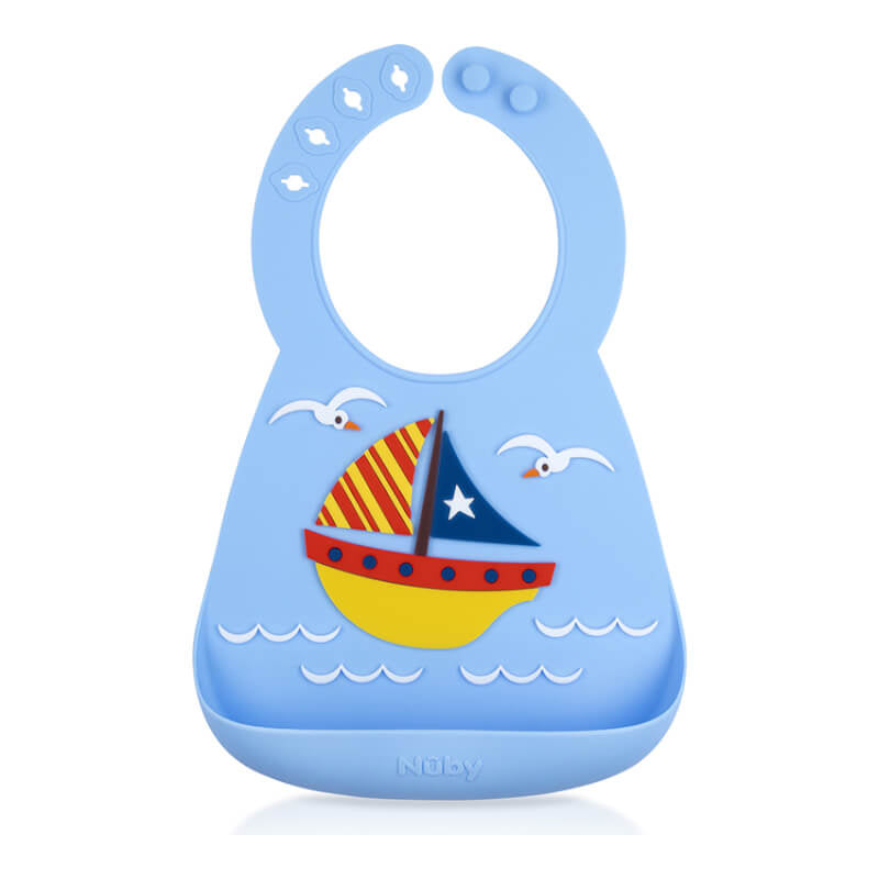 Nuby On-the-Go 3D Silicone Bib