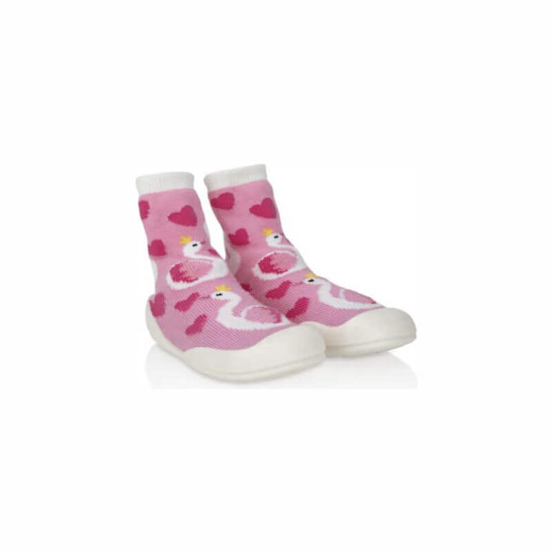 Nuby Snekz Sock & Shoe - Pink Flamingo