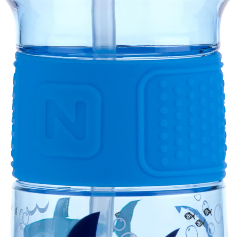 Nuby Soft Spout On the Go Sports Bottle with Push Button 360ml - Blue