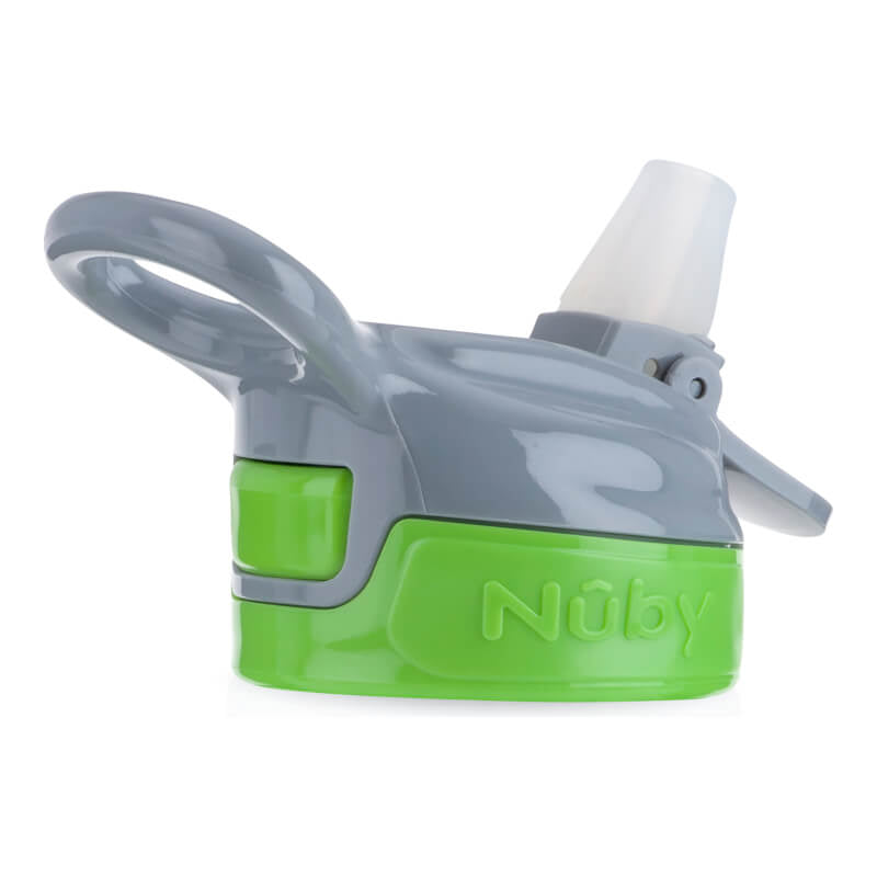 Nuby Soft Spout On the Go Sports Bottle with Push Button 360ml - Green