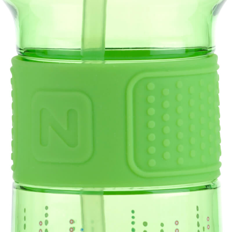 Nuby Soft Spout On the Go Sports Bottle with Push Button 360ml - Green