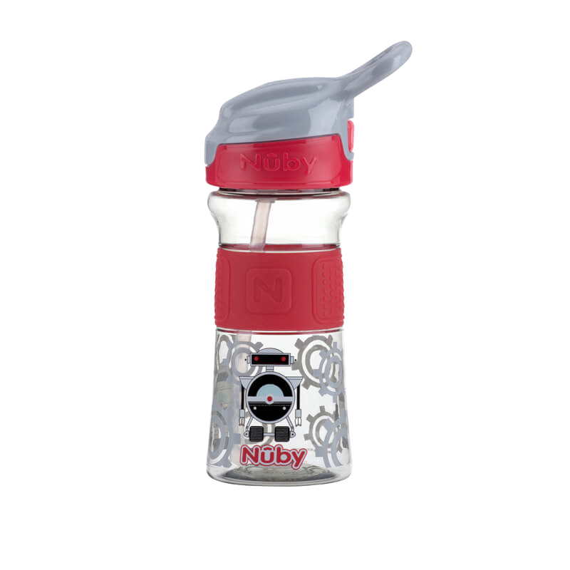 Nuby Soft Spout On the Go Sports Bottle with Push Button 360ml - Aqua