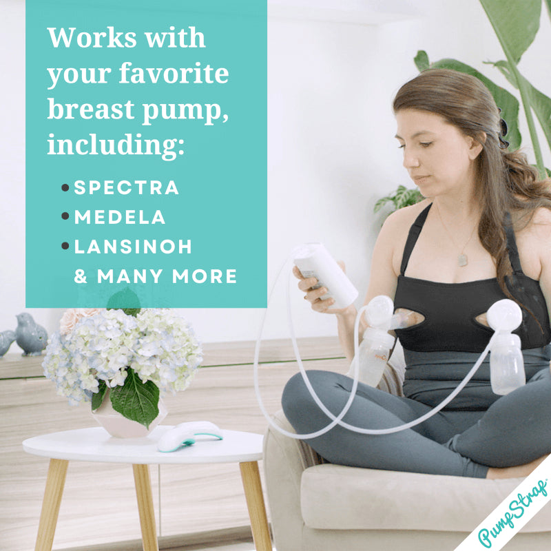 LaVie Pump Strap Hands-Free Pumping & Nursing Bra - Black