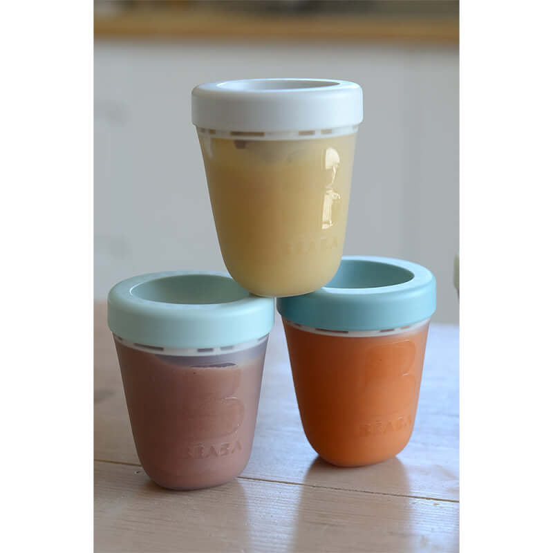 Beaba Silicone Containers 200ml, Set of 3 - Jungle