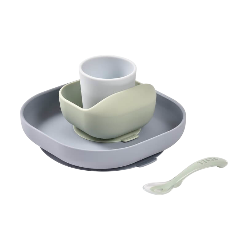 Beaba Curved Silicone Suction Meal Set