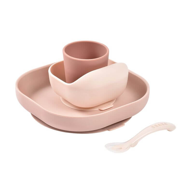 Beaba Curved Silicone Suction Meal Set