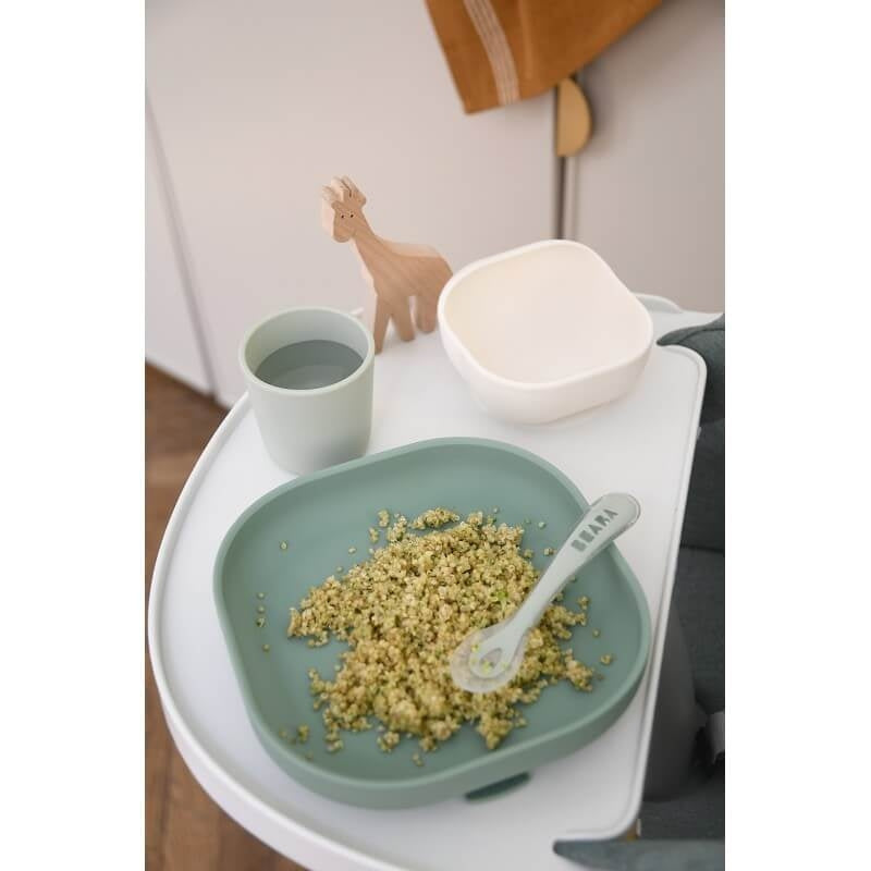 Beaba Curved Silicone Suction Meal Set