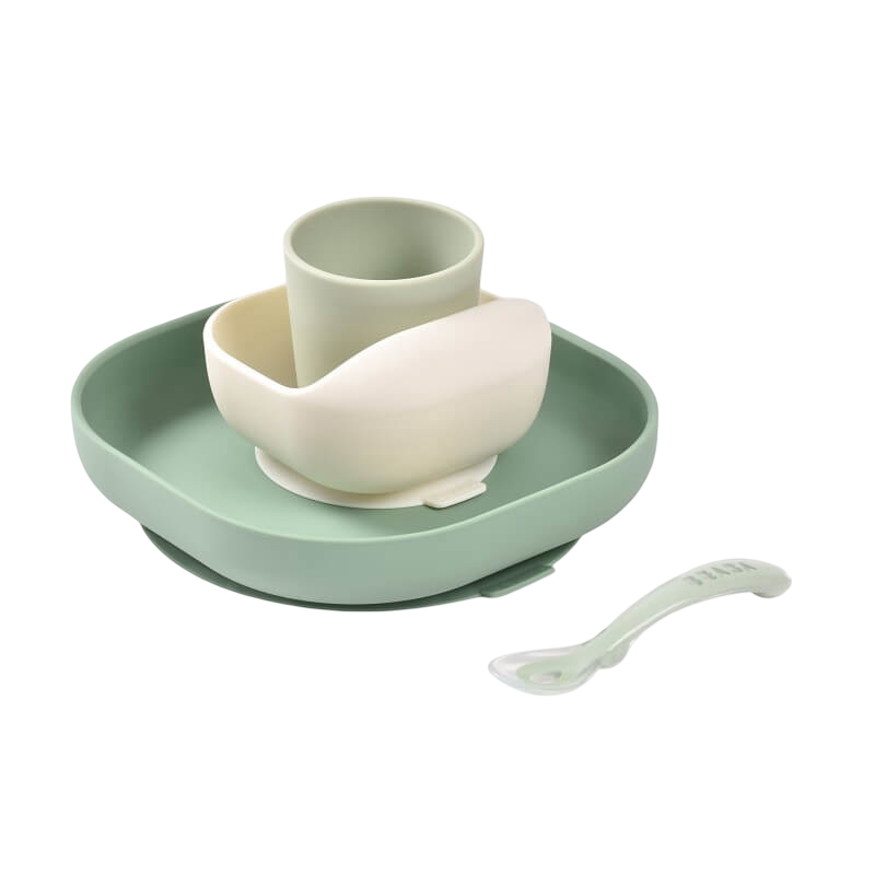Beaba Curved Silicone Suction Meal Set