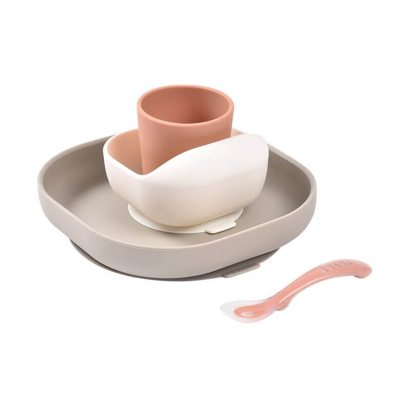 Beaba Curved Silicone Suction Meal Set