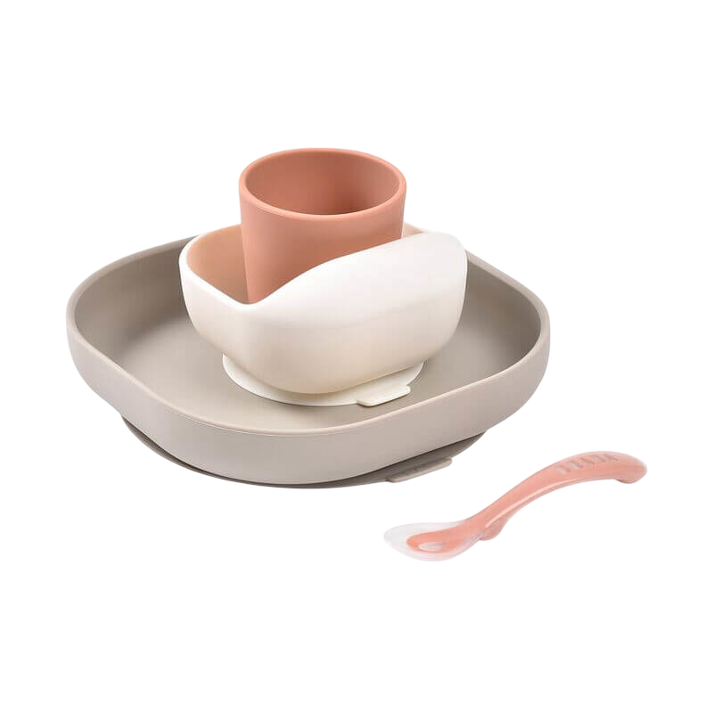 Beaba Curved Silicone Suction Meal Set
