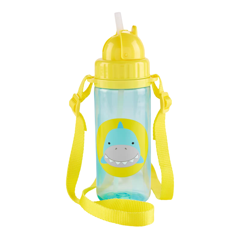 Skip Hop Zoo Straw Bottle with Shoulder Strap
