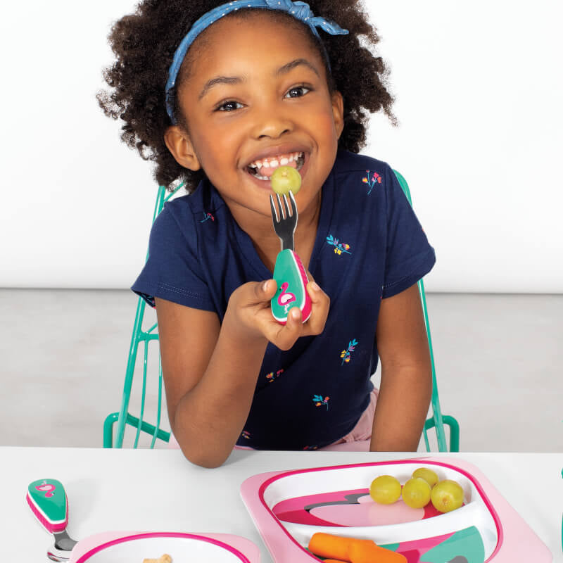 Skip Hop Zootensils Fork & Spoon - Flamingo