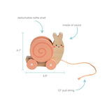 Pearhead Snail Wooden Pull Toy
