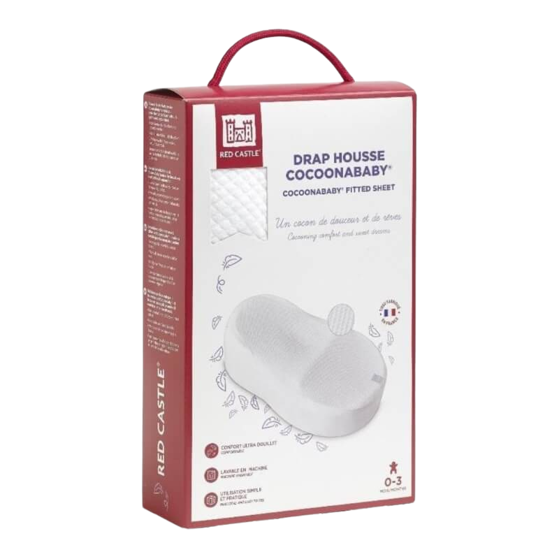 Red Castle | Cocoonababy Spare Fitted Sheet Fleur de Coton - White