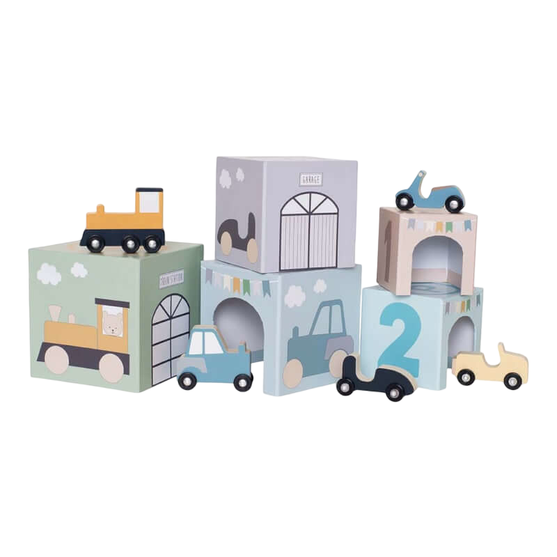 Jabadabado Stacking Cubes - Vehicles