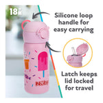 Nuby Stainless Steel Sport Bottle Spout with Push Button Cap 10oz/300ml