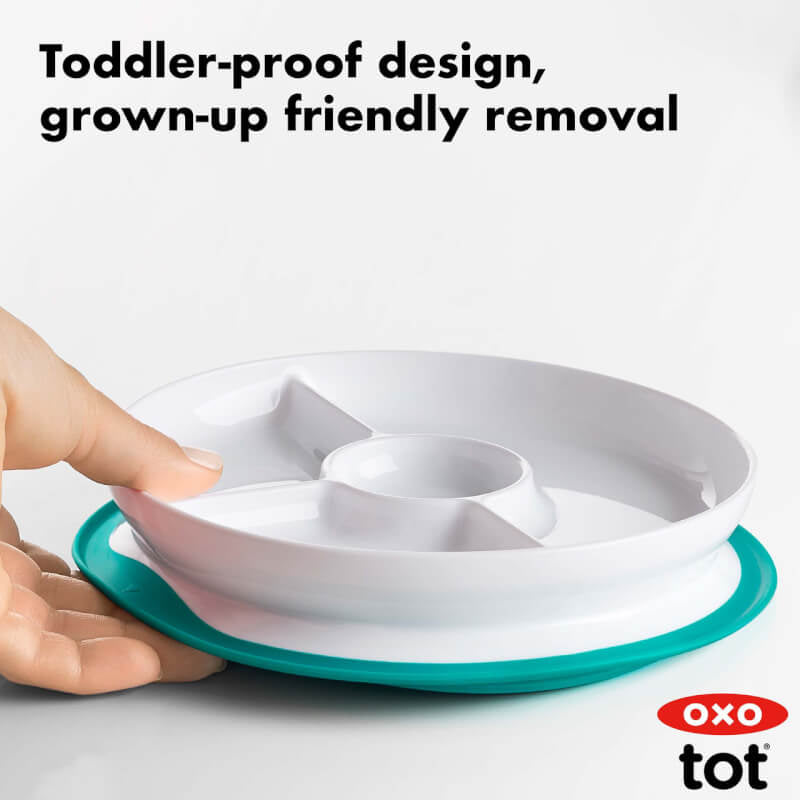 OXO Tot Stick & Stay Suction Divided Plate