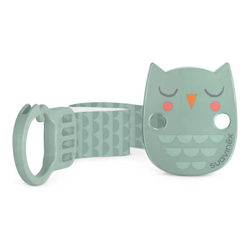 Suavinex Bonhomia Owl Ribbon Soother Clip
