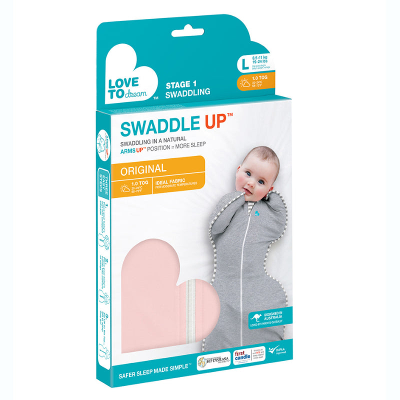Love to Dream Swaddle UP ORIGINAL Dusty Pink 1.0 Tog