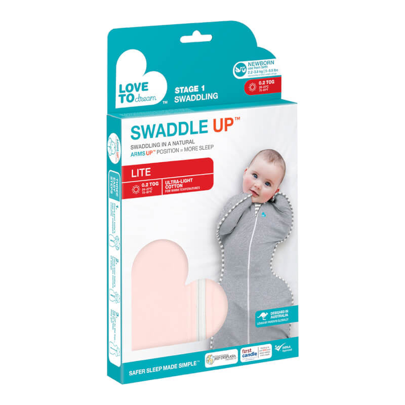 Love to Dream Swaddle UP LITE Light Pink 0.2 Tog