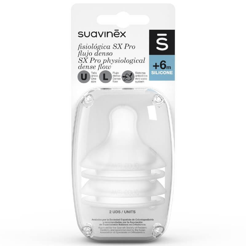 Suavinex SX Pro™ Physiological Silicone Teat 2-Pack