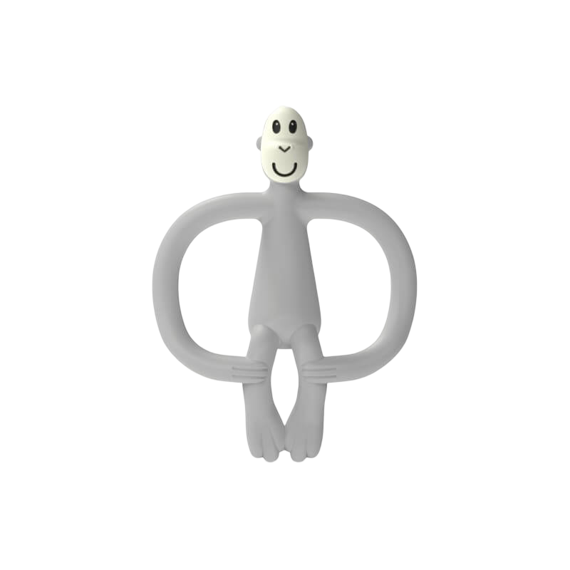 Matchstick Monkey Original Teething Toy & Gel Applicator - Cool Grey