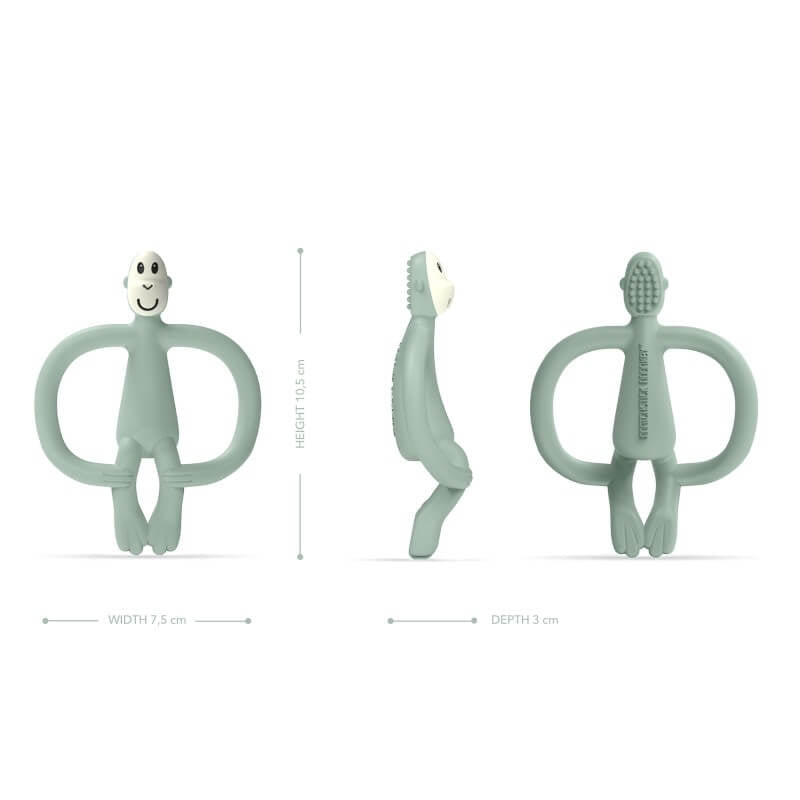 Matchstick Monkey Original Teething Toy & Gel Applicator - Mint Green