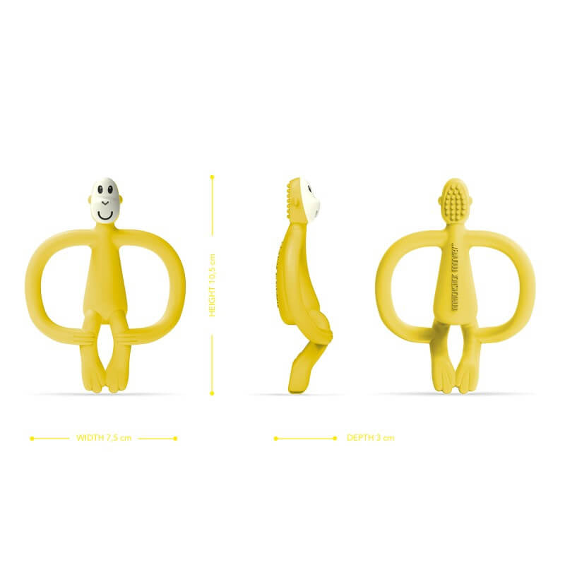 Matchstick Monkey Original Teething Toy & Gel Applicator - Yellow