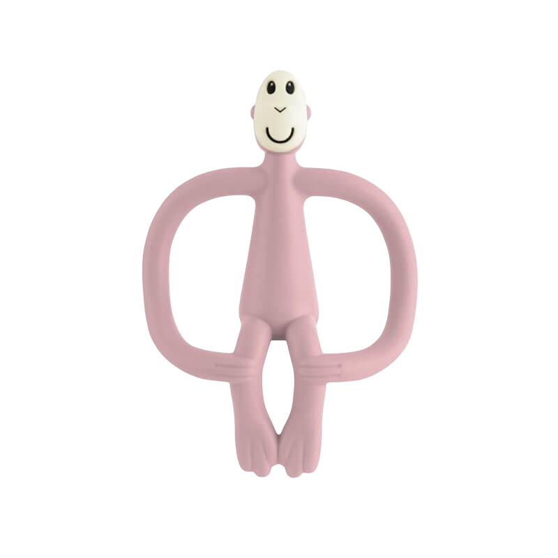 Matchstick Monkey Original Teething Toy With Tail - Dusty Pink