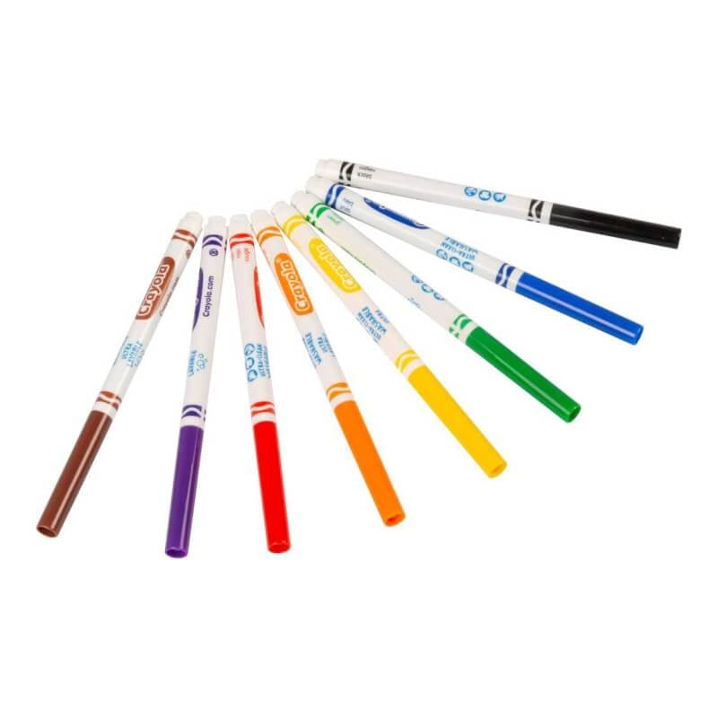 Crayola Ultra Clean Washable Fine Line Markers - Classic 8 colors
