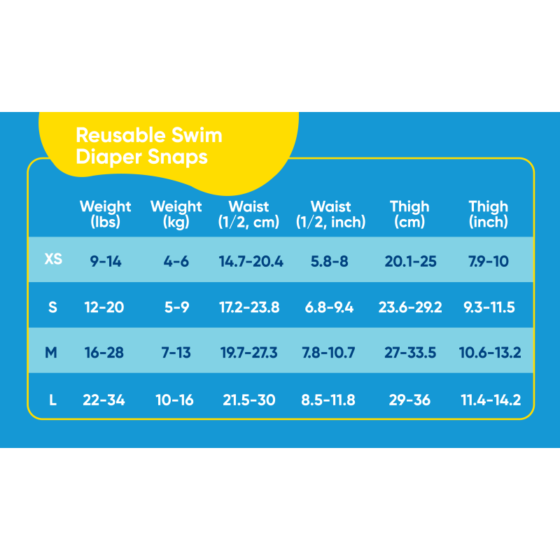 Charlie Banana Reusable Swim Diaper Snaps - Seally