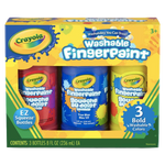 Crayola Washable Bold Fingerpaint - Primary Colors - 3-Pack