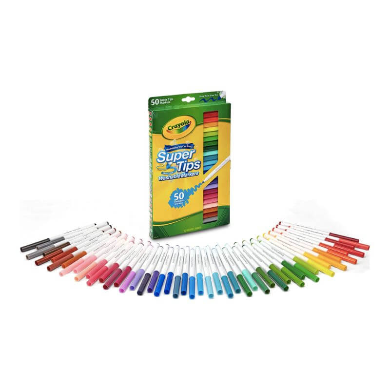 Crayola Washable Super Tips Markers (50 Colors)